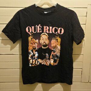 Que Rico Thread Heads T-Shirt Mens M Black Classic Tee Short Sleeve